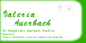 valeria auerbach business card